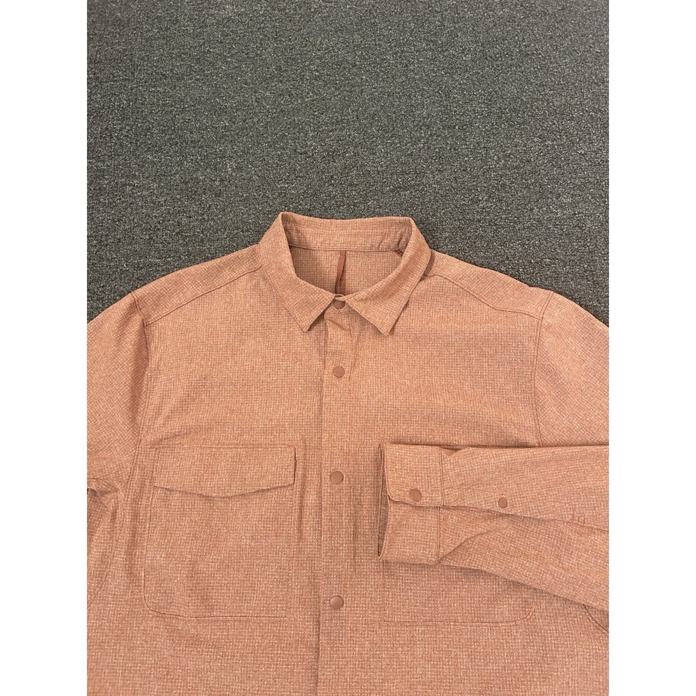 Lululemon Airing Easy Long Sleeve Shirt Heathered Terracotta Mens Size Medium